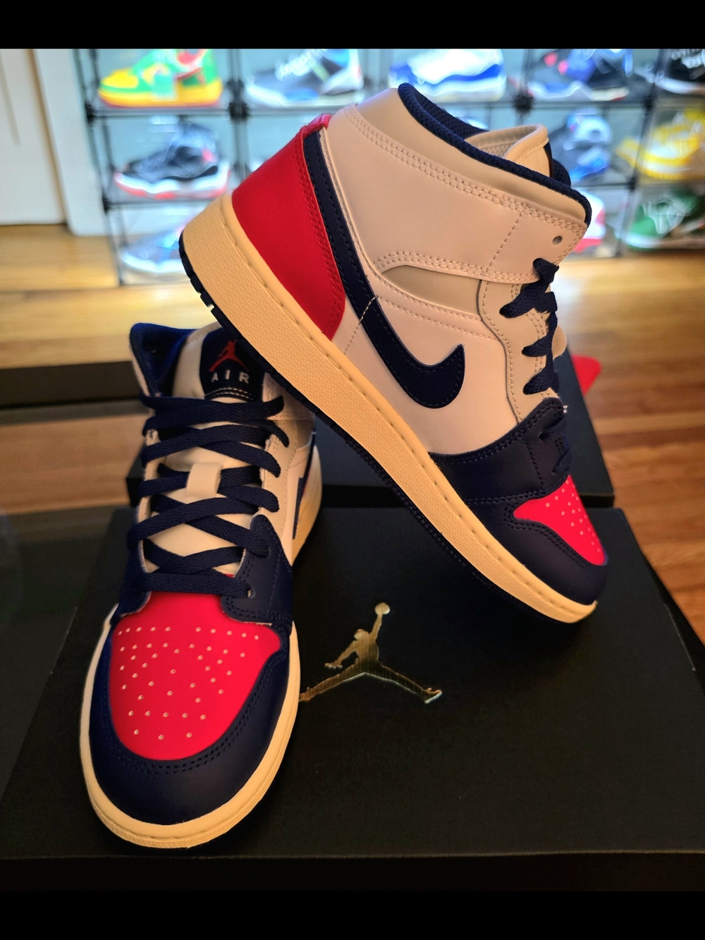 Nike Air Jordan High-Top Sneakers - Red/Blue/White